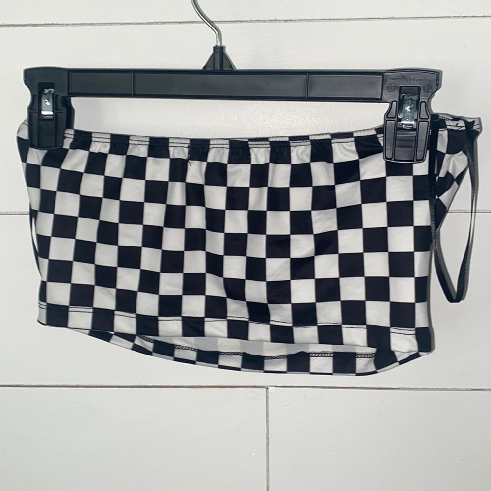 Shein Checkered Tube Top - Picture 3 of 3